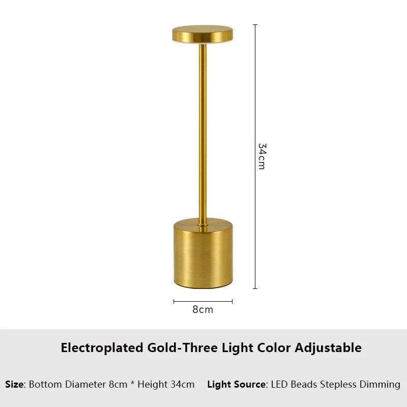 Hom & Ember – Classic Metal Touch Lamp - Hom & Ember