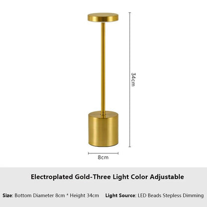 Hom & Ember – Classic Metal Touch Lamp - Hom & Ember