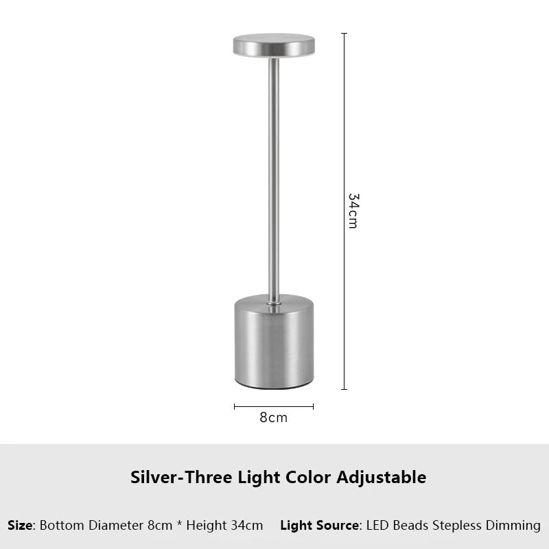 Hom & Ember – Classic Metal Touch Lamp - Hom & Ember