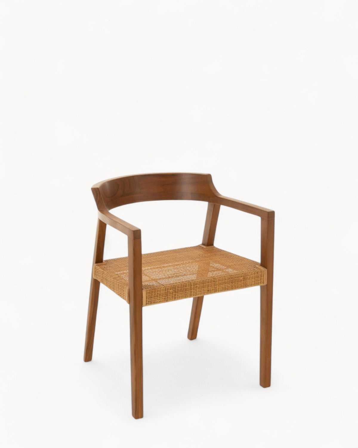 Hom & Ember - Dining Chair Teak and Rattan Look - Hom & Ember