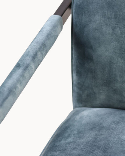 Hom & Ember - Dining Chairs Set of 2 Blue Velvet - Hom & Ember