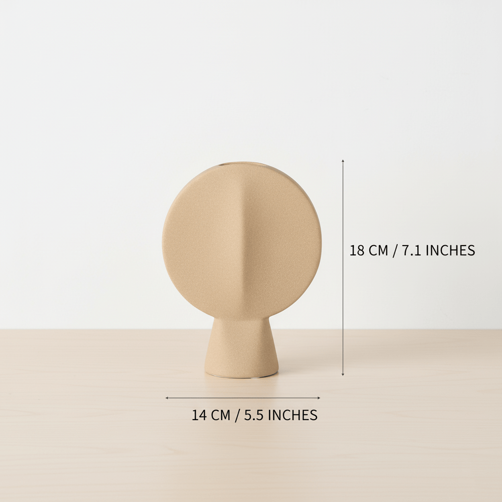 Hom & Ember – Frosted Ceramic Face Vase - Hom & Ember