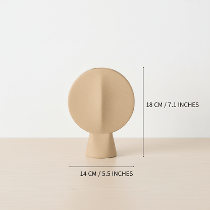 Hom & Ember – Frosted Ceramic Face Vase - Hom & Ember
