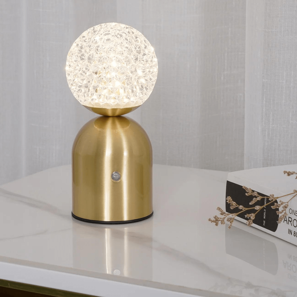 Hom & Ember – Golden Veil Wireless Lamp - Hom & Ember