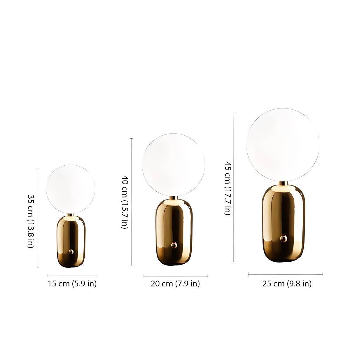 Hom & Ember – Modern Spherical Lamp - Hom & Ember