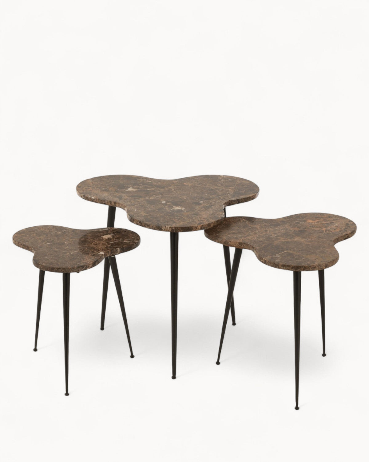 Hom & Ember - Nesting Tables Set of 3 Marble Look - Hom & Ember