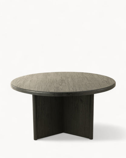 Hom & Ember - Round Dining Table Teak Look - Hom & Ember