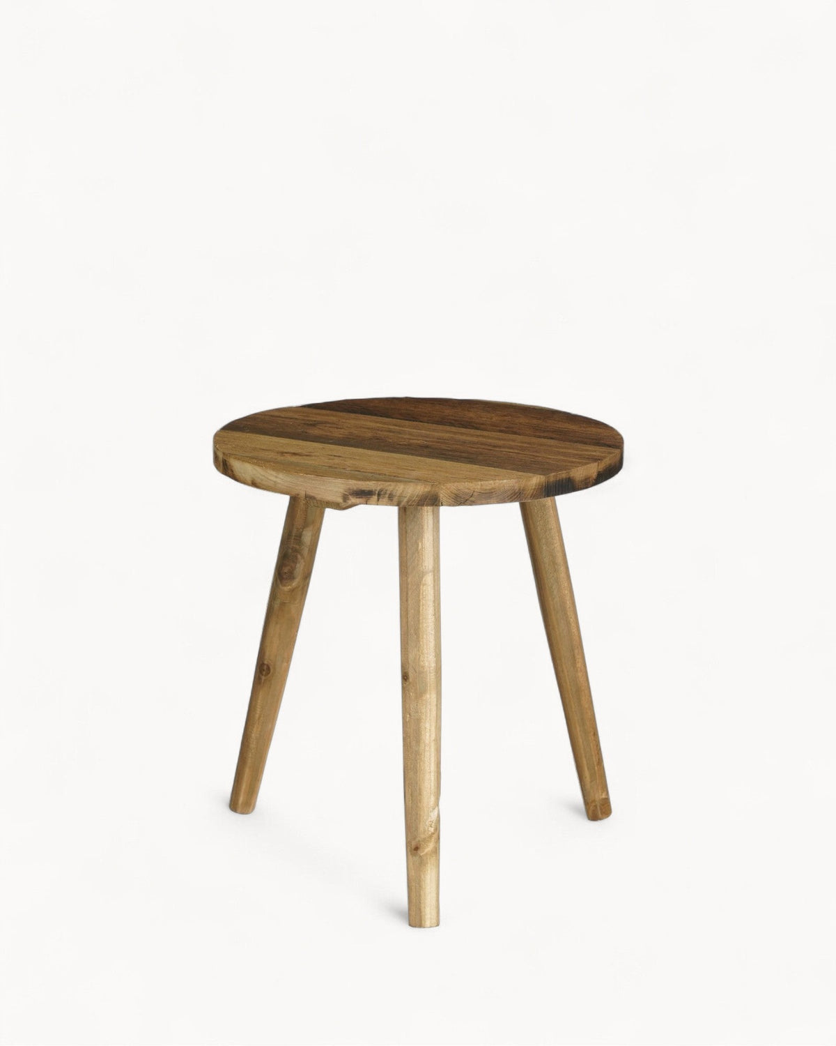 Hom & Ember - Round Side Table Natural Wood - Hom & Ember