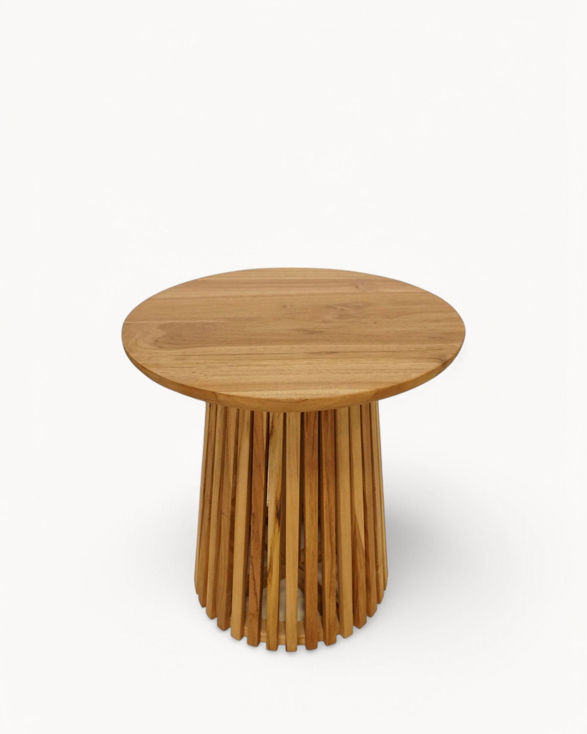 Hom & Ember - Round Side Table Oak Veneer Look - Hom & Ember