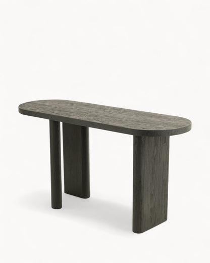 Hom & Ember - Wooden Table Teak Look Black - Hom & Ember